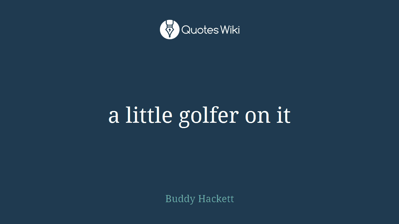 a little golfer on it