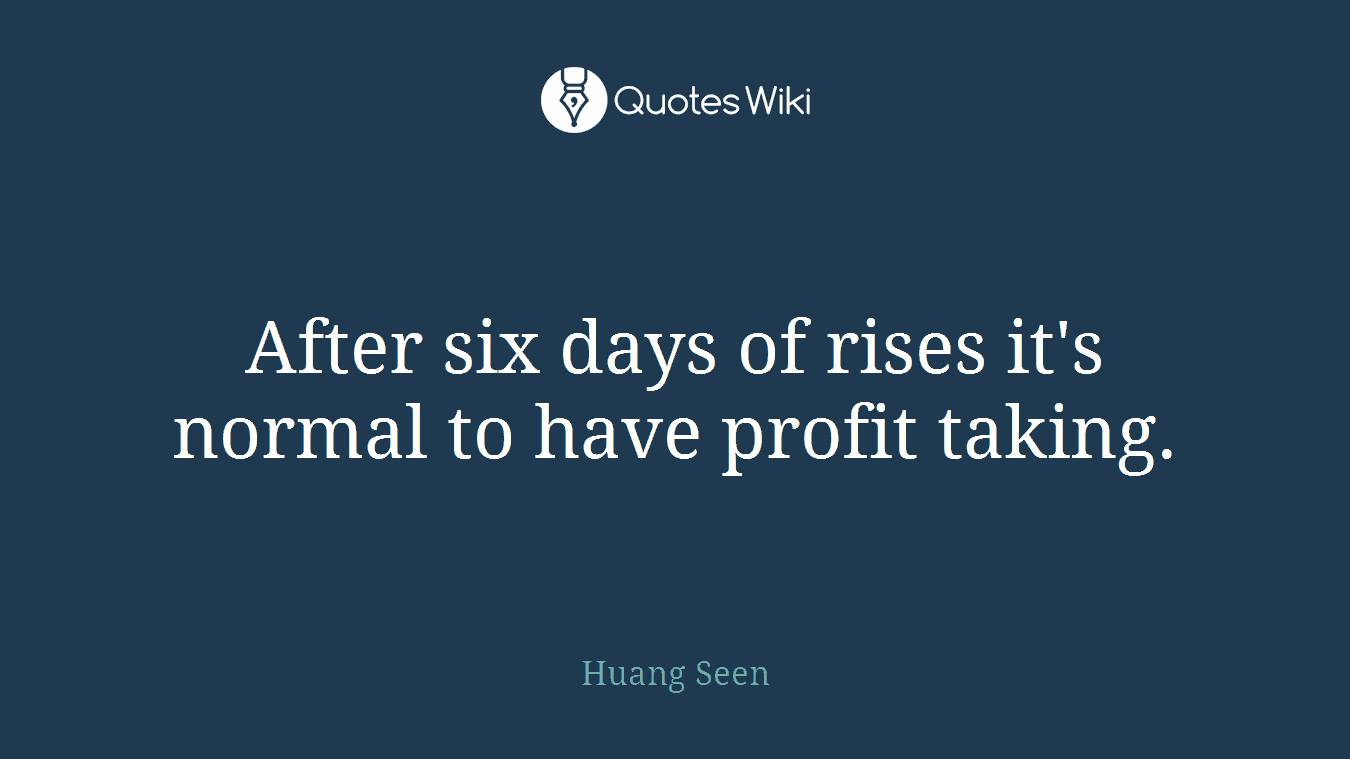 After six days of rises it's normal to have profit taking.