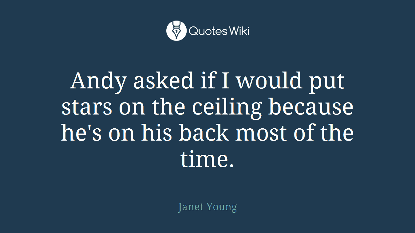 Andy asked if I would put stars on the ceiling because he's on his back most of the time.