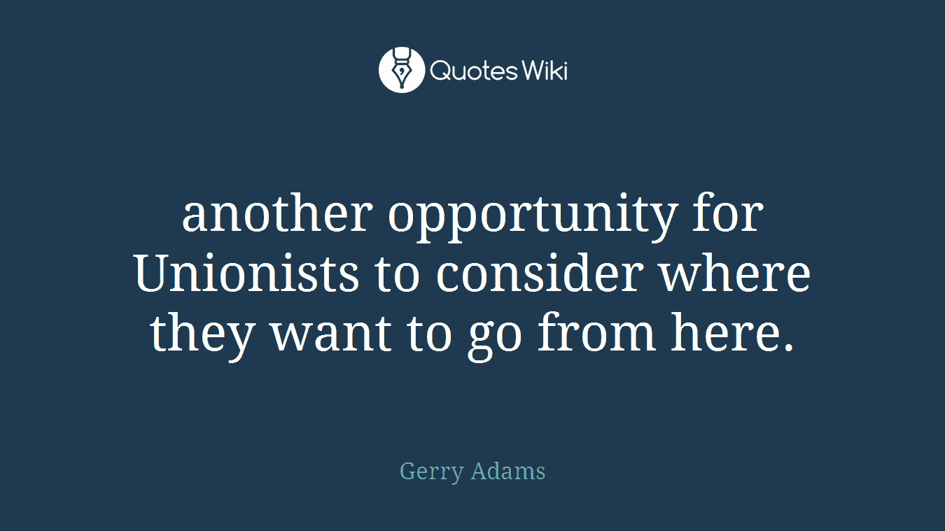 another opportunity for Unionists to consider where they want to go from here.