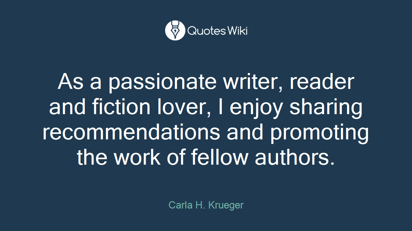 As a passionate writer, reader and fiction lover, I enjoy sharing recommendations and promoting the work of fellow authors.