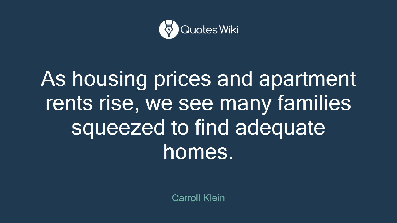 As housing prices and apartment rents rise, we see many families squeezed to find adequate homes.