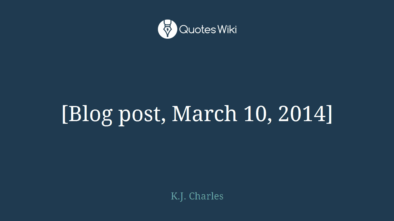 [Blog post, March 10, 2014]