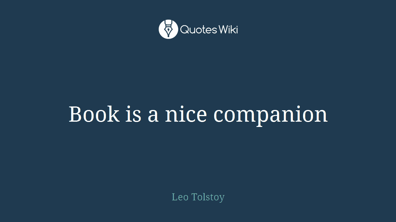 Book is a nice companion