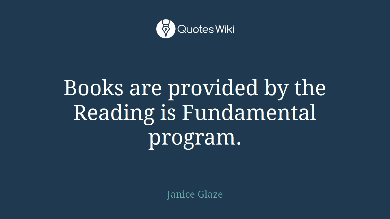 Books are provided by the Reading is Fundamental program.