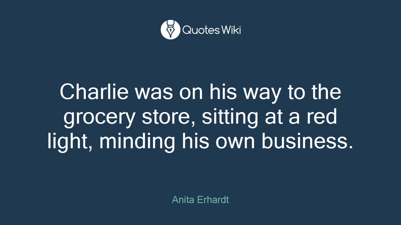 Charlie was on his way to the grocery store, sitting at a red light, minding his own business.