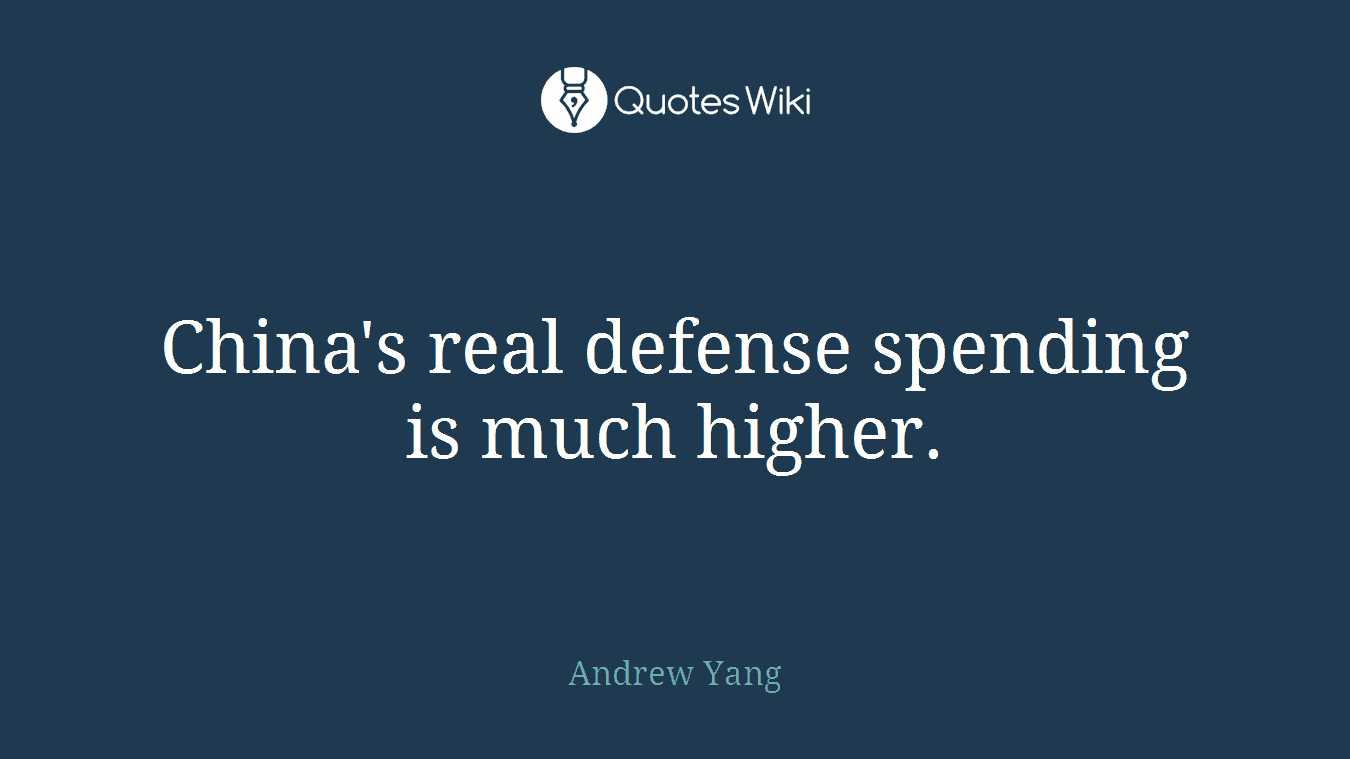 China's real defense spending is much higher.