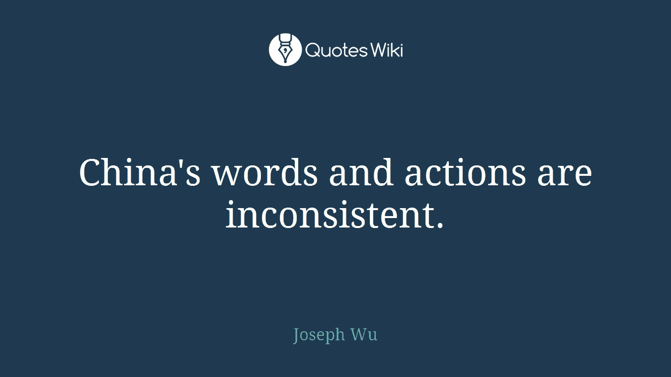 China's words and actions are inconsistent.