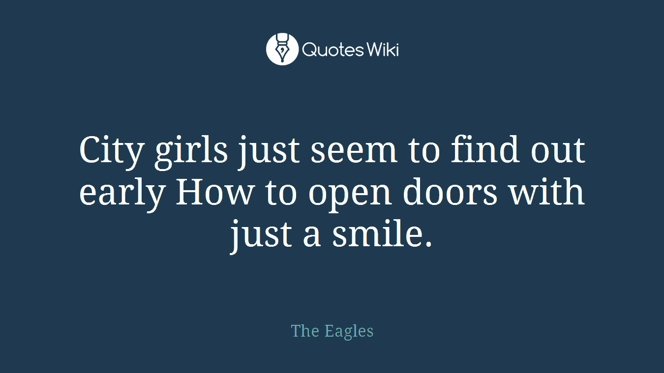 City girls just seem to find out early How to open doors with just a smile.