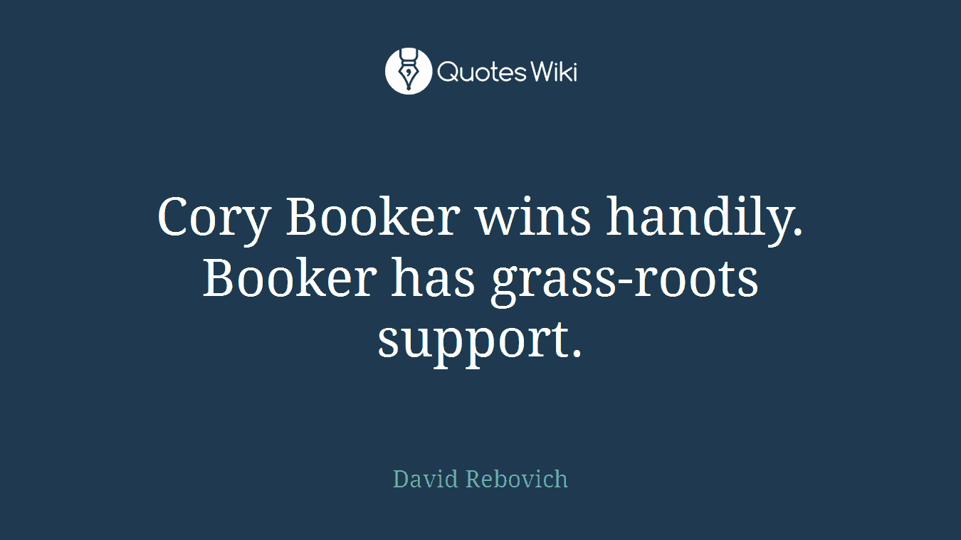 Cory Booker wins handily. Booker has grass-roots support.