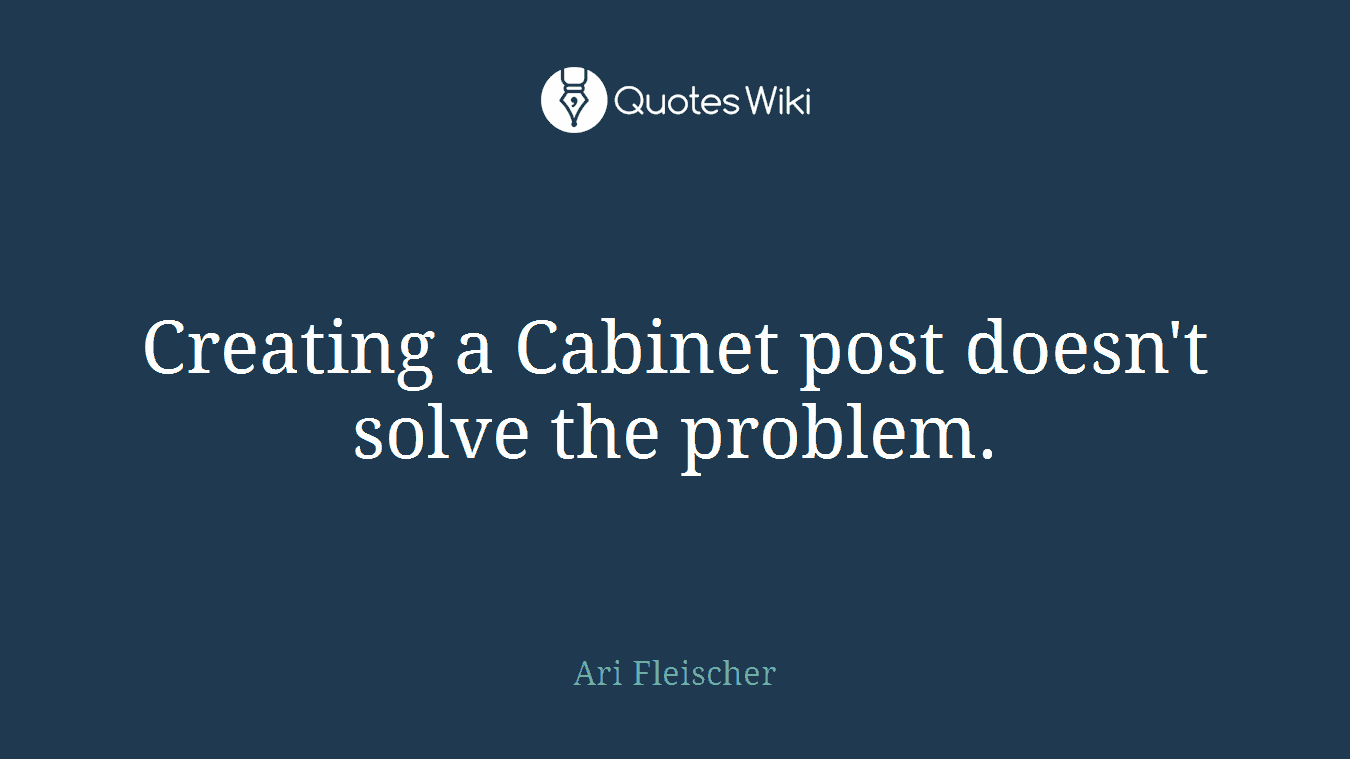 Creating a Cabinet post doesn't solve the problem.