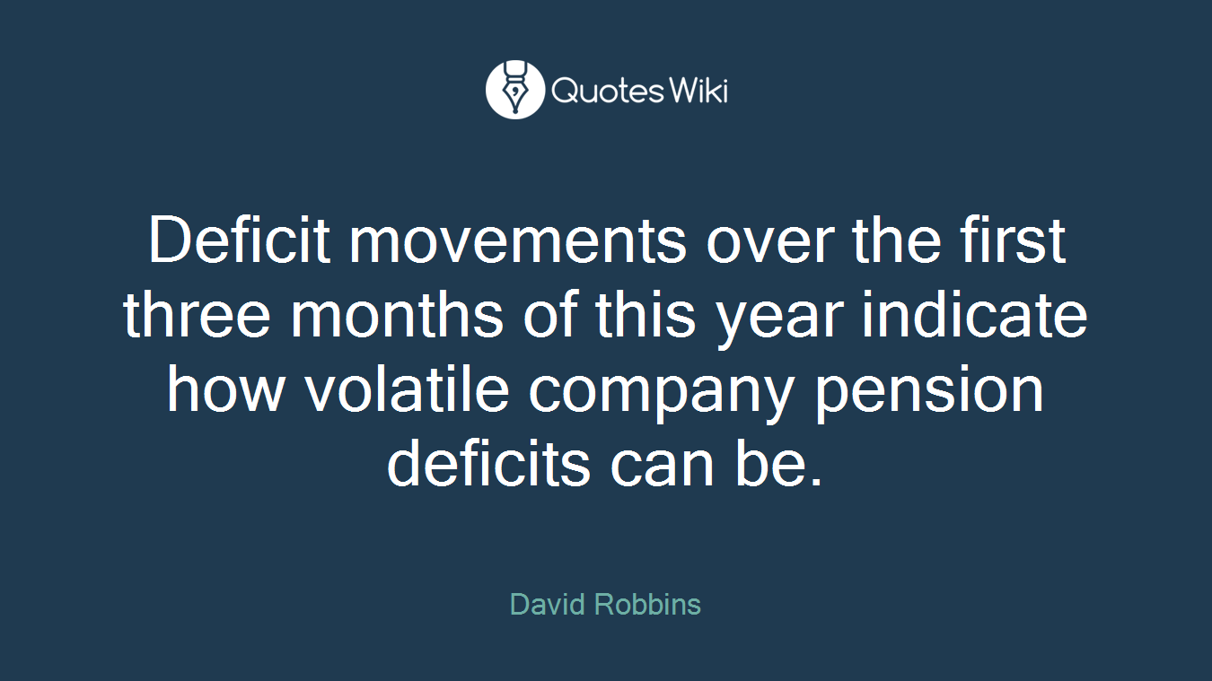 Deficit movements over the first three months of this year indicate how volatile company pension deficits can be.