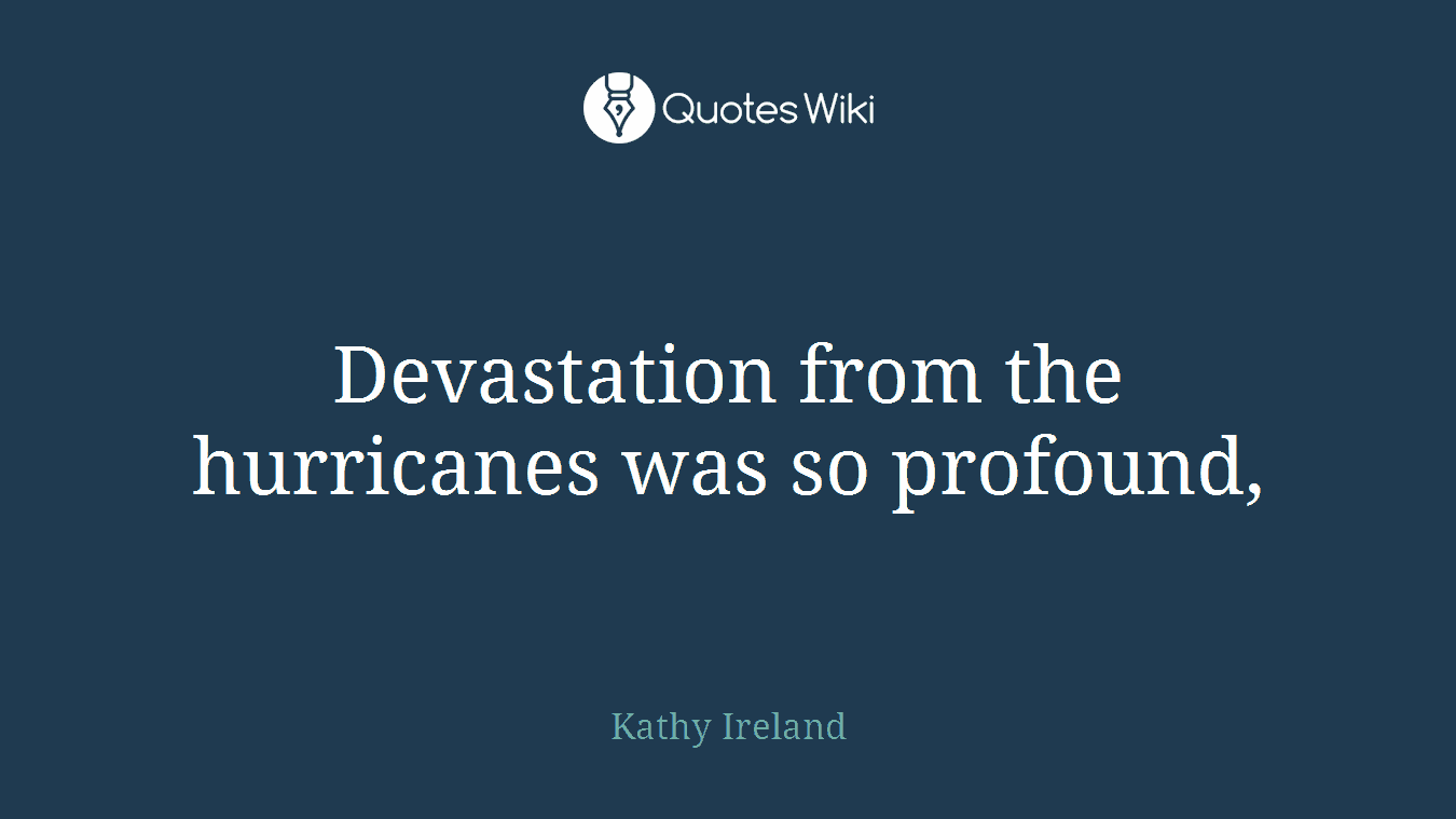 Devastation from the hurricanes was so profound,