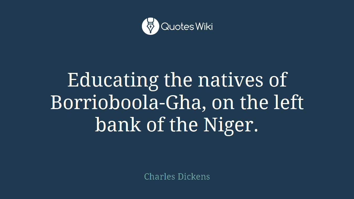 Educating the natives of Borrioboola-Gha, on the left bank of the Niger.