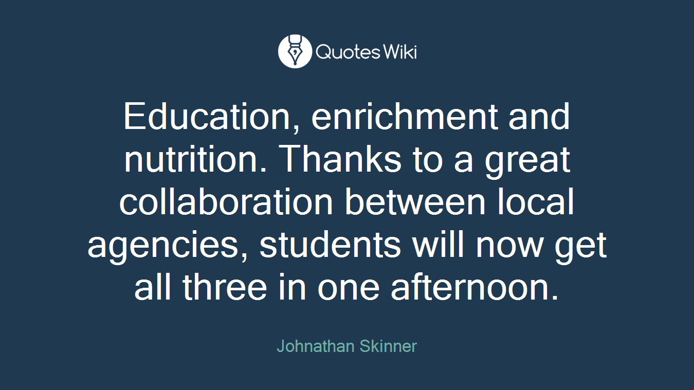 Education, enrichment and nutrition. Thanks to a great collaboration between local agencies, students will now get all three in one afternoon.