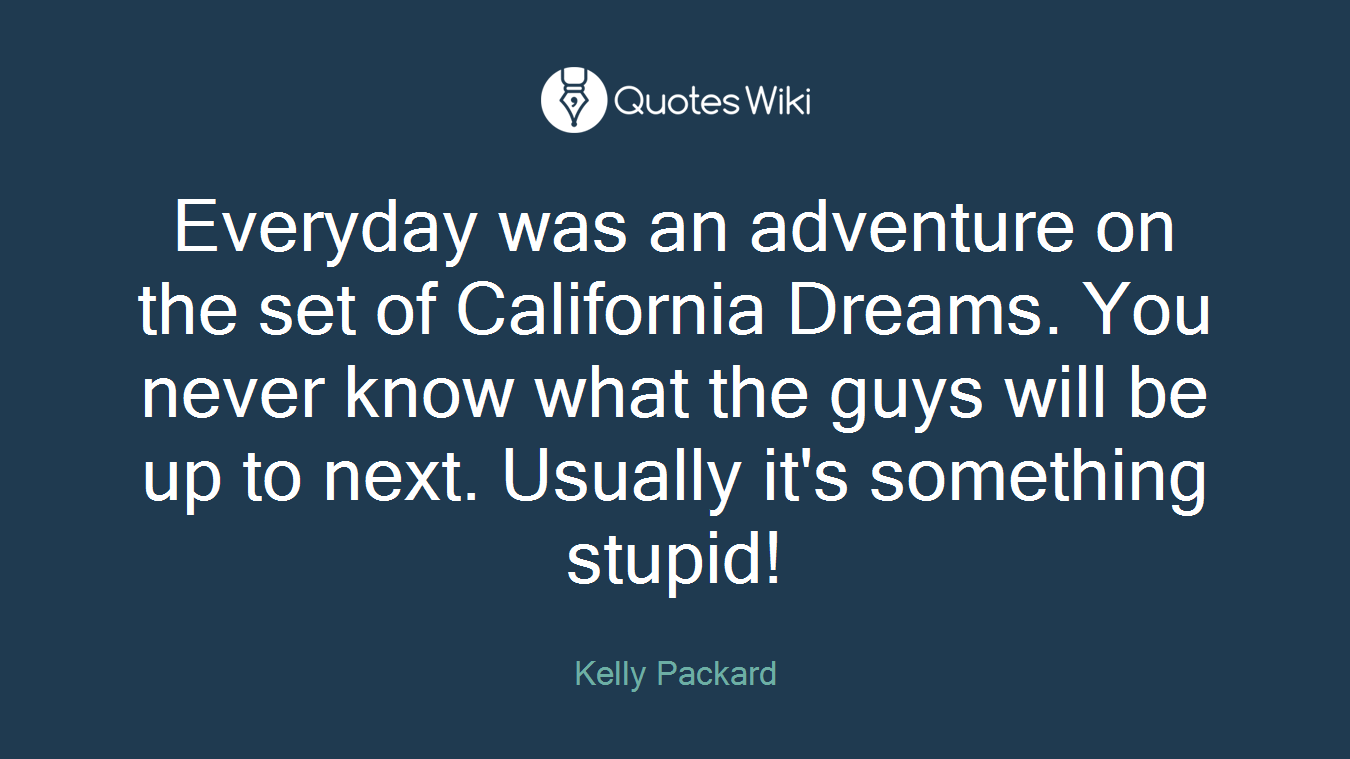 Everyday was an adventure on the set of California Dreams. You never know what the guys will be up to next. Usually it's something stupid!