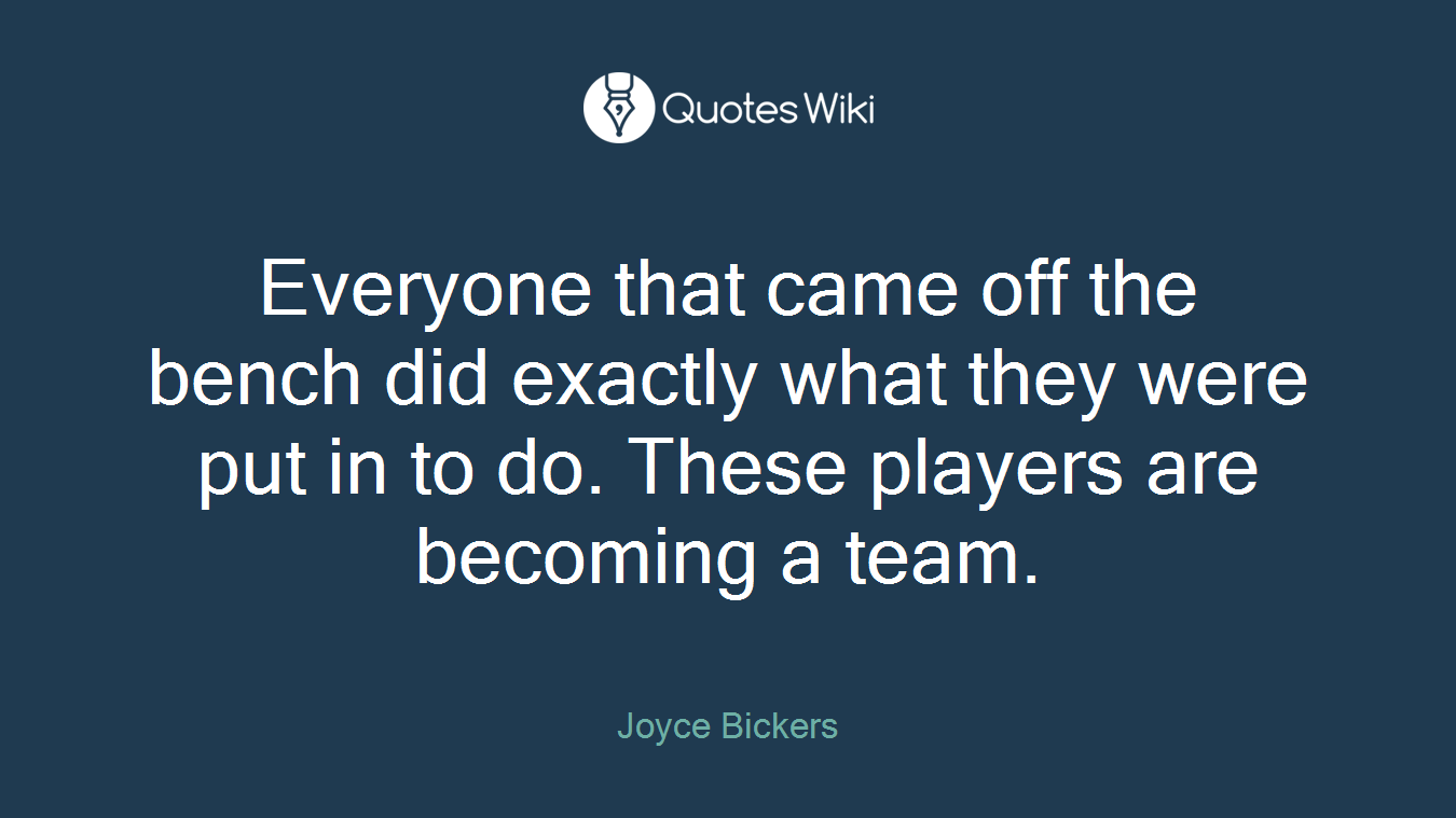 Everyone that came off the bench did exactly what they were put in to do. These players are becoming a team.