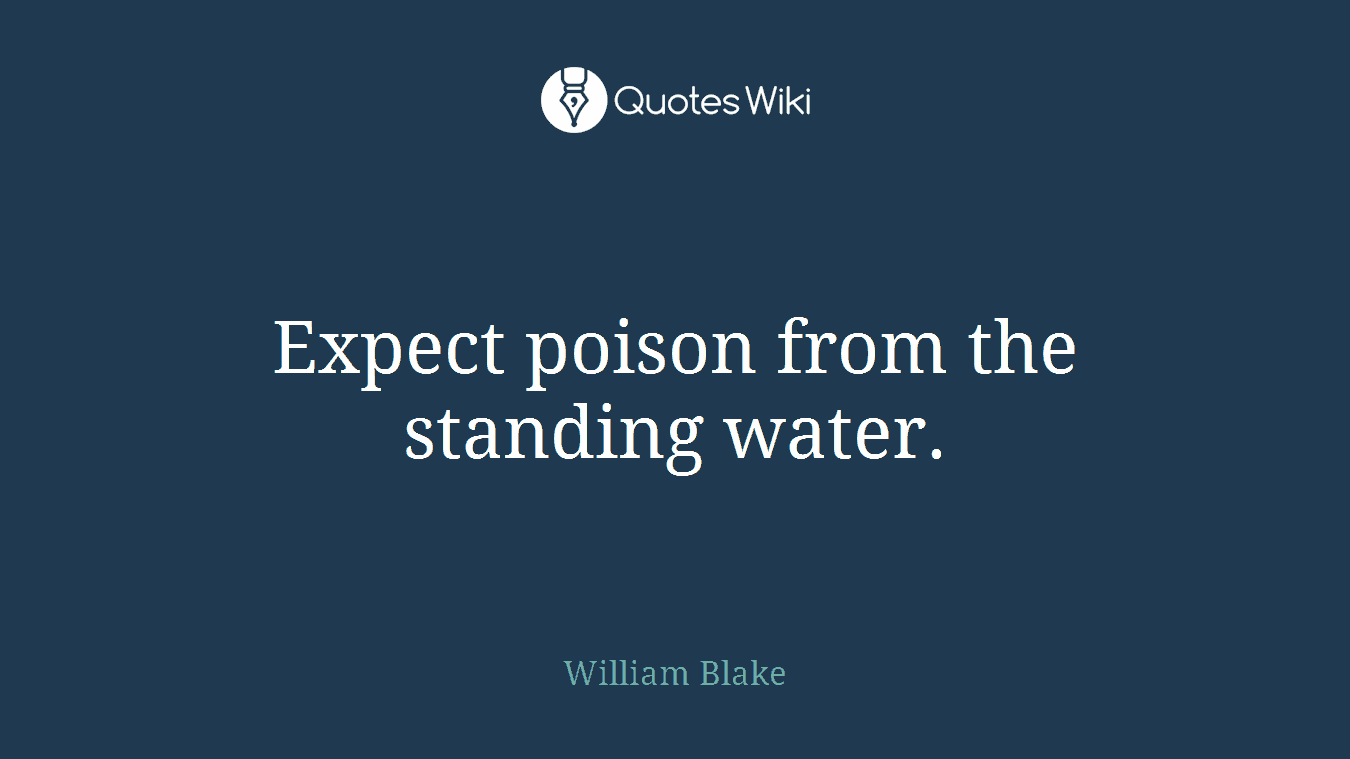 Expect poison from the standing water.