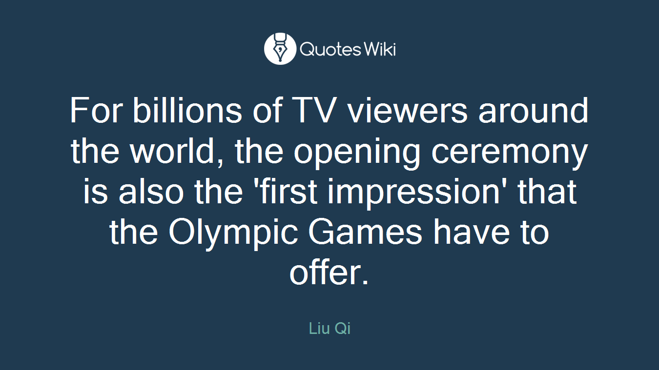For billions of TV viewers around the world, the opening ceremony is also the 'first impression' that the Olympic Games have to offer.