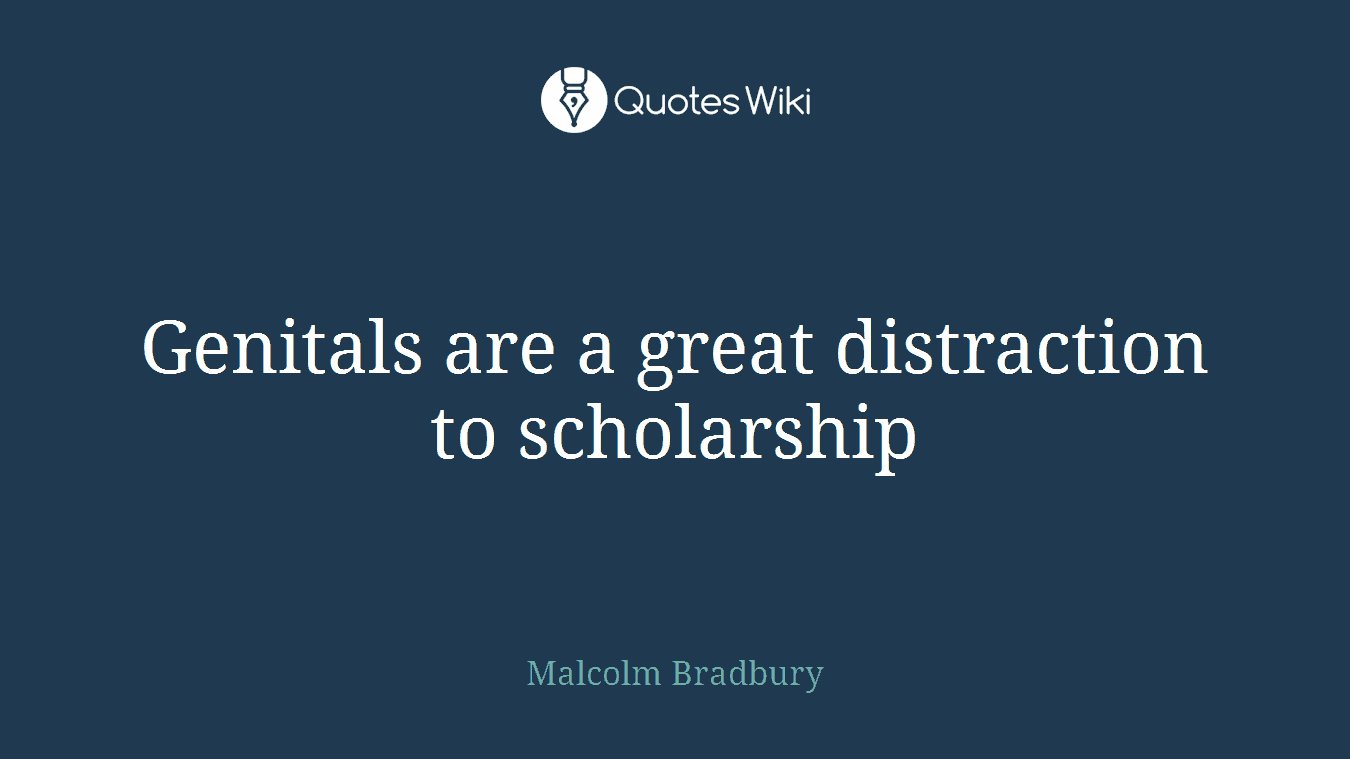 Genitals are a great distraction to scholarship