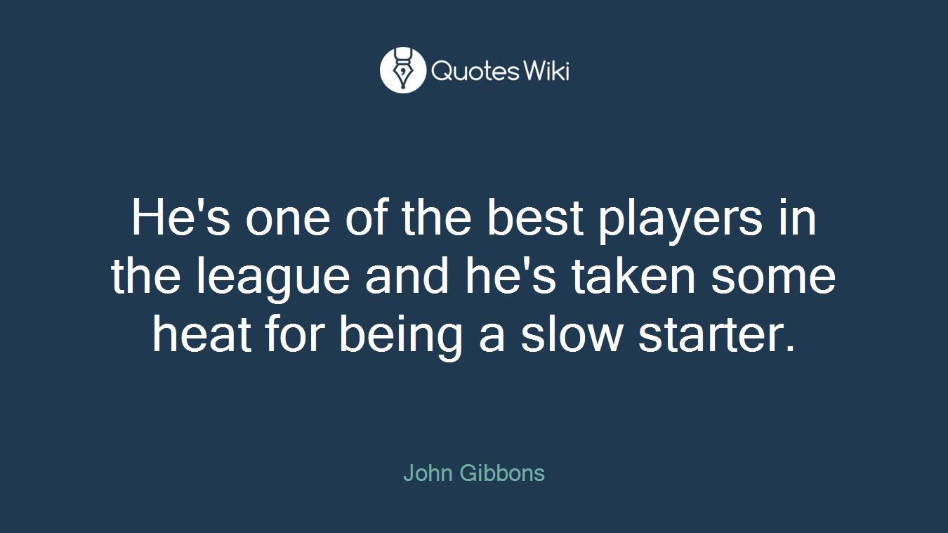 He's one of the best players in the league and he's taken some heat for being a slow starter.