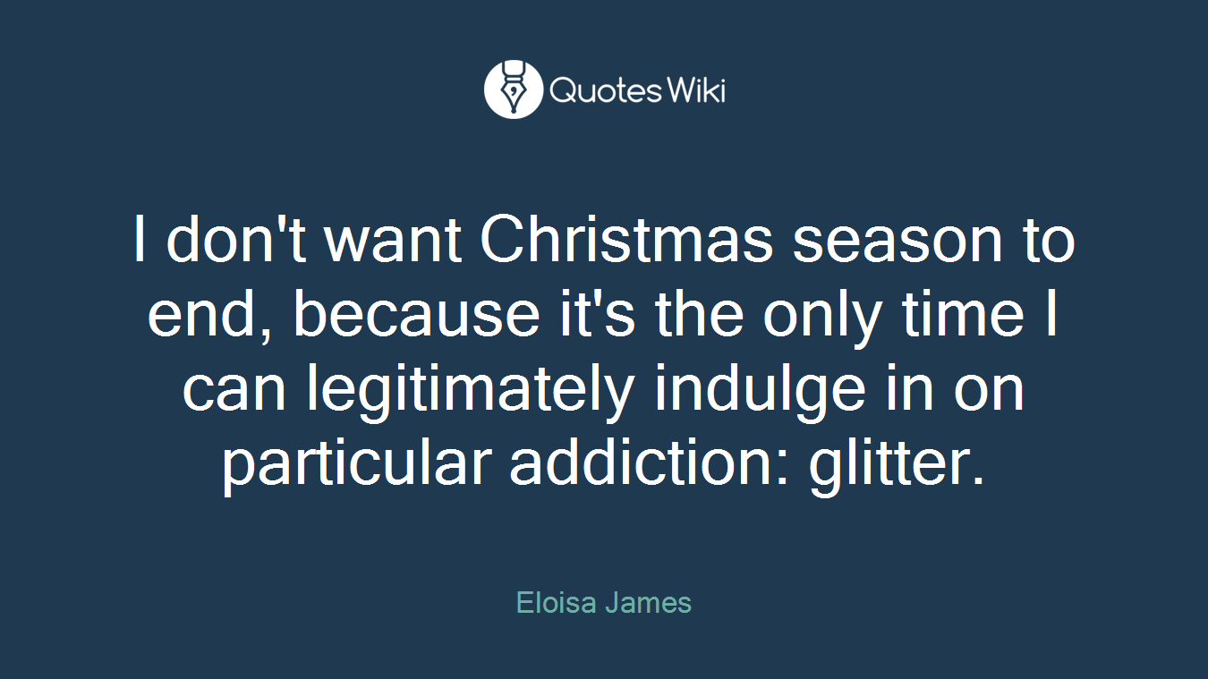 I don't want Christmas season to end, because it's the only time I can legitimately indulge in on particular addiction: glitter.