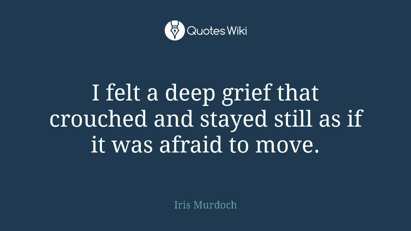 I felt a deep grief that crouched and stayed still as if it was afraid to move.