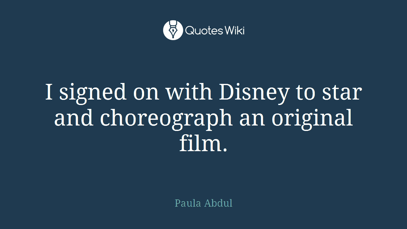 I signed on with Disney to star and choreograph an original film.