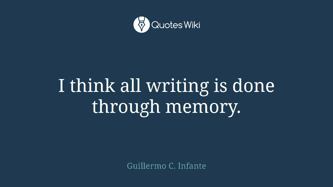 I think all writing is done through memory.