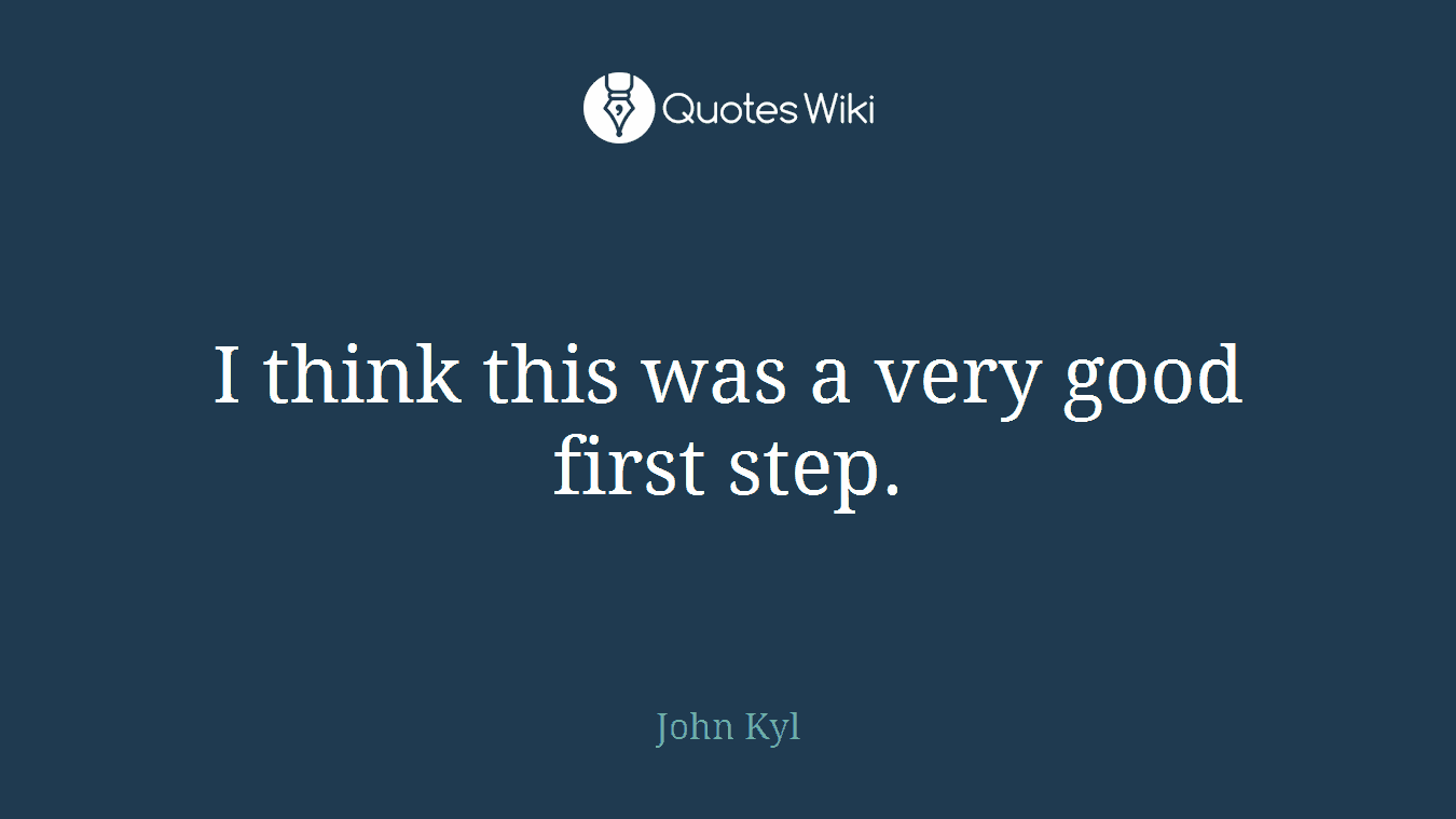 I think this was a very good first step.