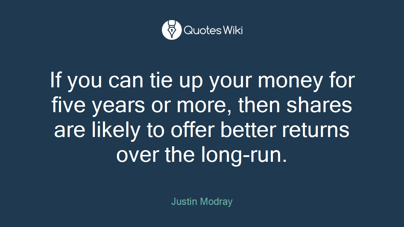 If you can tie up your money for five years or more, then shares are likely to offer better returns over the long-run.