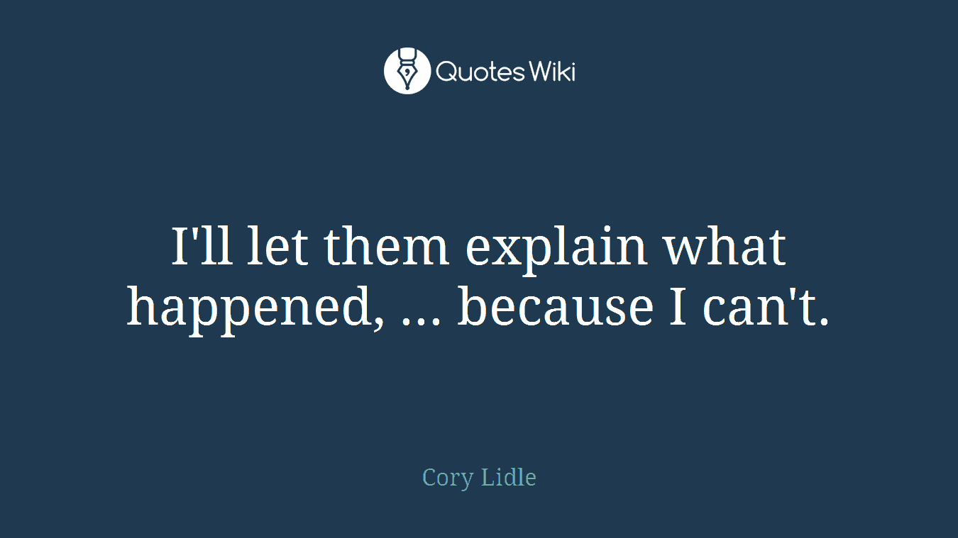I'll let them explain what happened, ... because I can't.