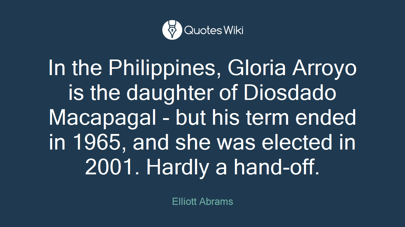 In the Philippines, Gloria Arroyo is the daughter of Diosdado Macapagal - but his term ended in 1965, and she was elected in 2001. Hardly a hand-off.