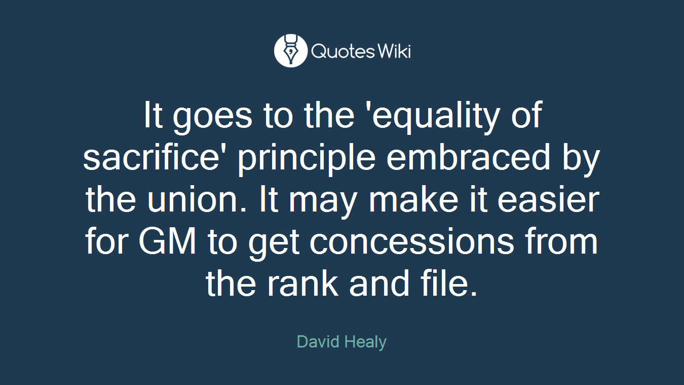 It goes to the 'equality of sacrifice' principle embraced by the union. It may make it easier for GM to get concessions from the rank and file.
