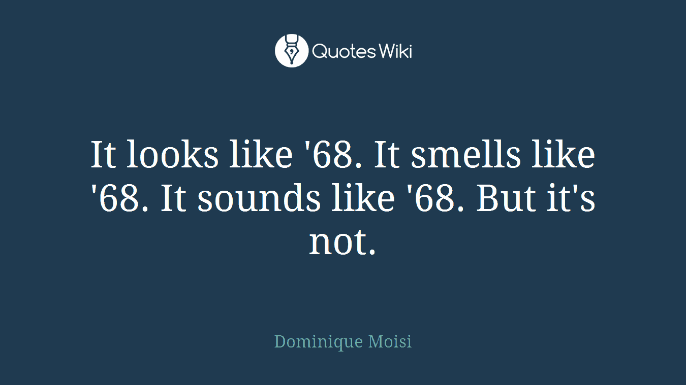 It looks like '68. It smells like '68. It sounds like '68. But it's not.
