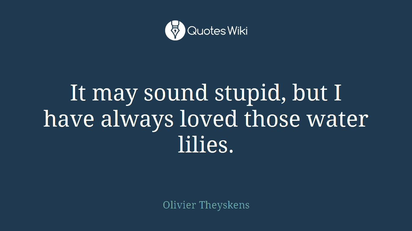 It may sound stupid, but I have always loved those water lilies.