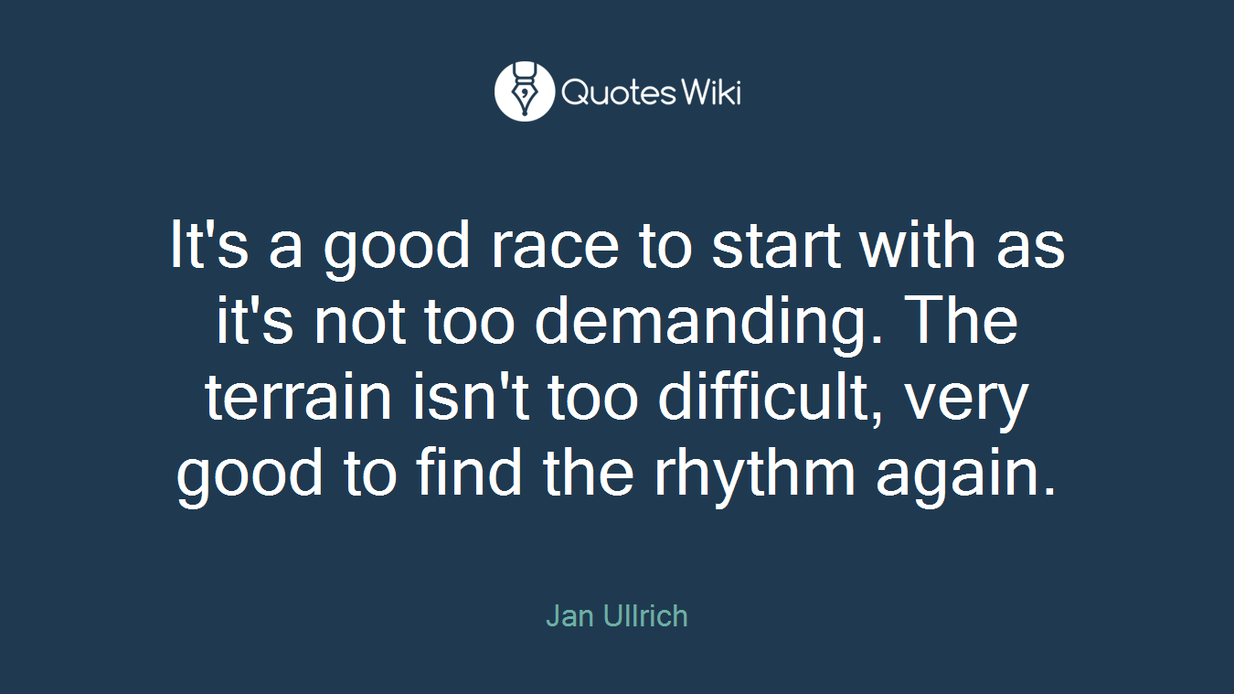 It's a good race to start with as it's not too demanding. The terrain isn't too difficult, very good to find the rhythm again.
