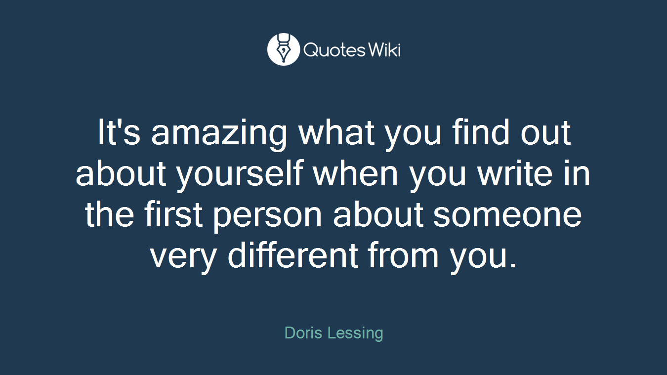 It's amazing what you find out about yourself when you write in the first person about someone very different from you.