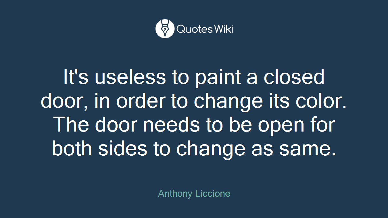 It's useless to paint a closed door, in order to change its color. The door needs to be open for both sides to change as same.