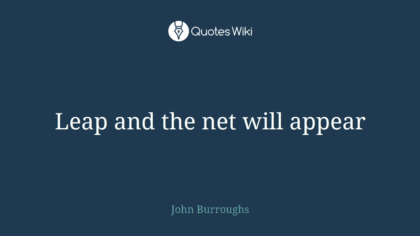 Leap and the net will appear