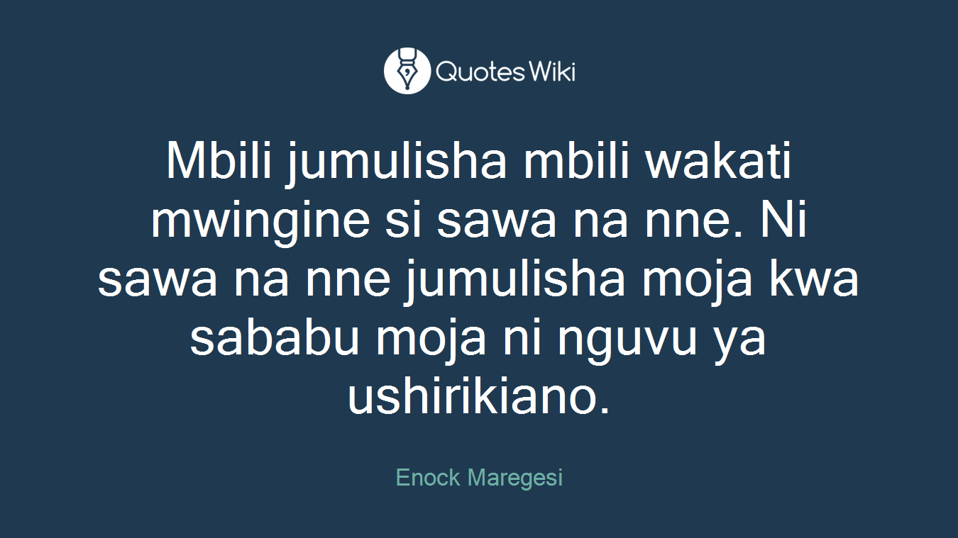 Mbili jumulisha mbili wakati mwingine si sawa na nne. Ni sawa na nne jumulisha moja kwa sababu moja ni nguvu ya ushirikiano.