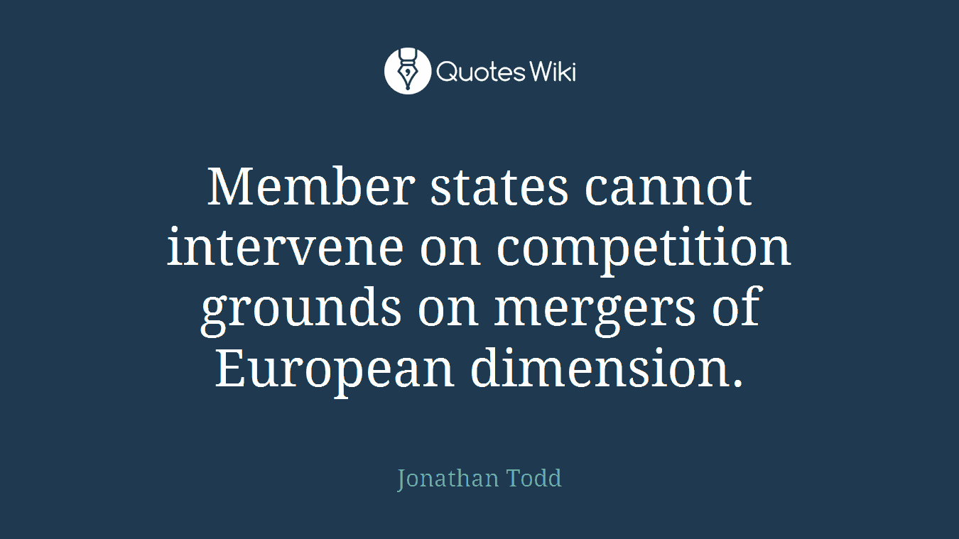 Member states cannot intervene on competition grounds on mergers of European dimension.