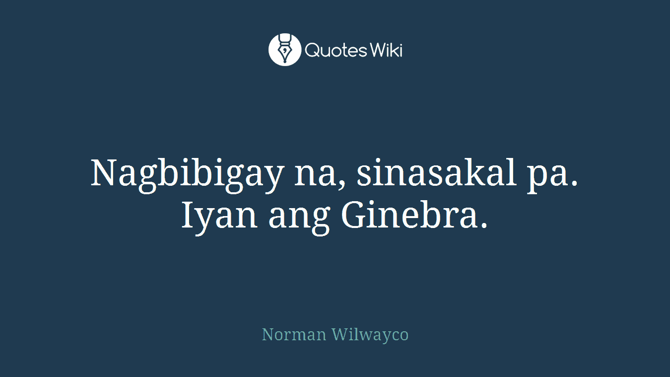 Nagbibigay na, sinasakal pa. Iyan ang Ginebra.