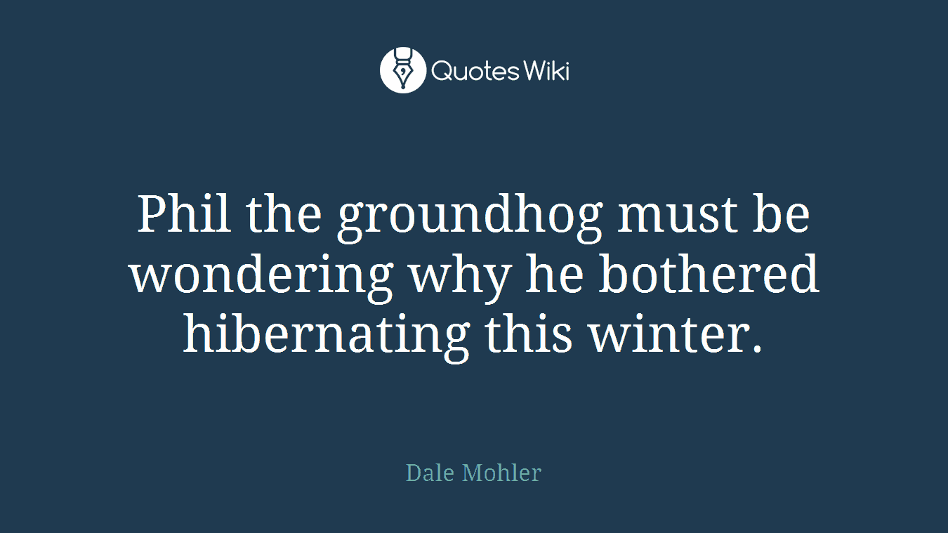 Phil the groundhog must be wondering why he bothered hibernating this winter.