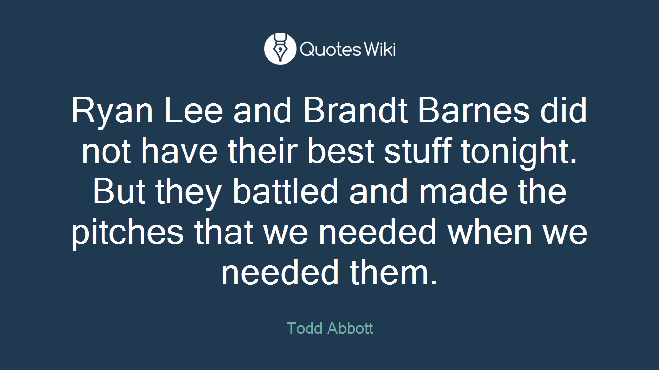 Ryan Lee and Brandt Barnes did not have their best stuff tonight. But they battled and made the pitches that we needed when we needed them.