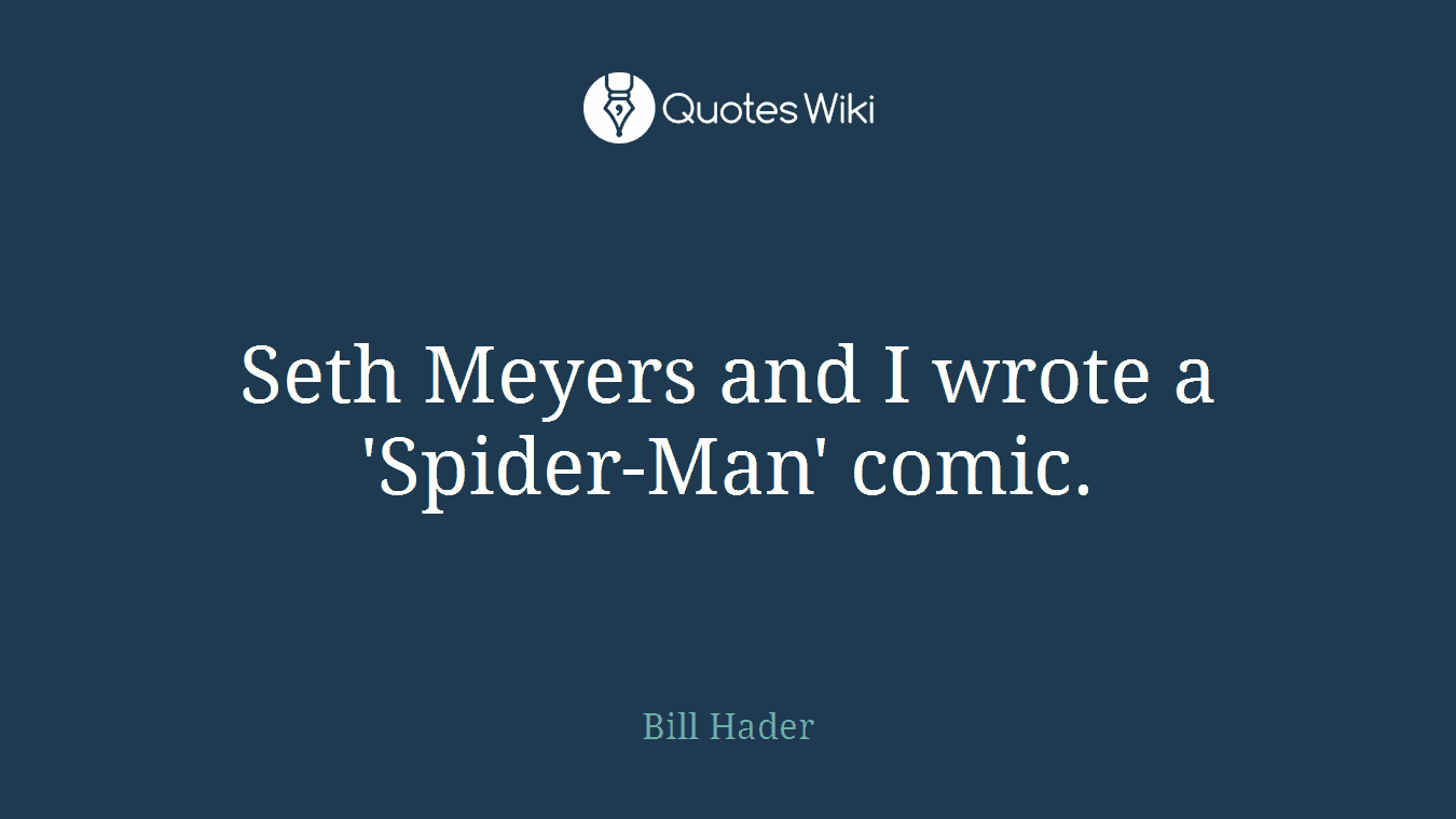 Seth Meyers and I wrote a 'Spider-Man' comic.