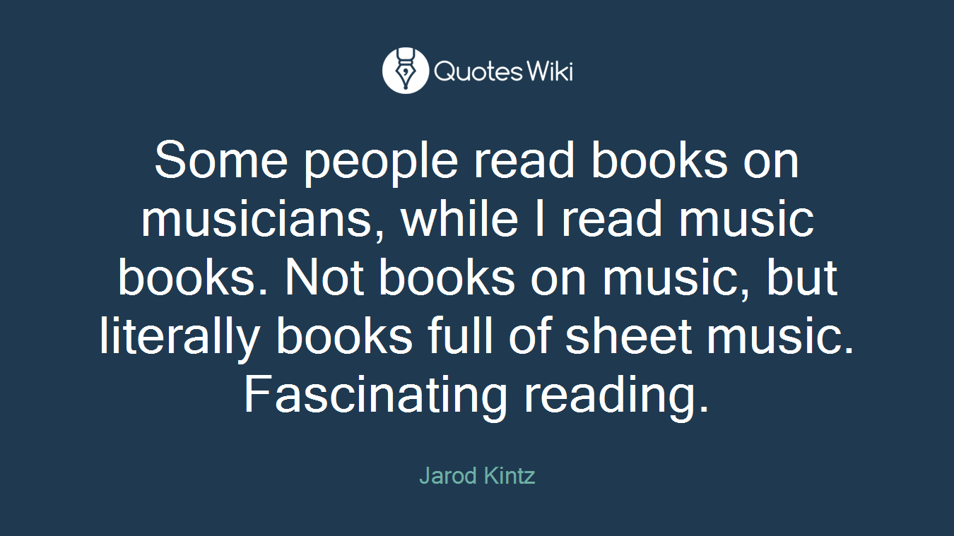 Some people read books on musicians, while I read music books. Not books on music, but literally books full of sheet music. Fascinating reading.
