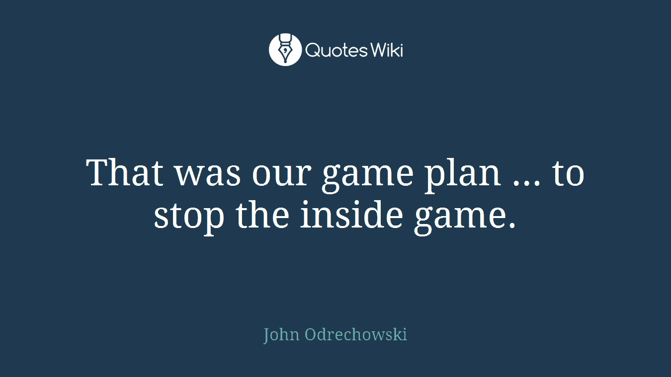 That was our game plan ... to stop the inside game.