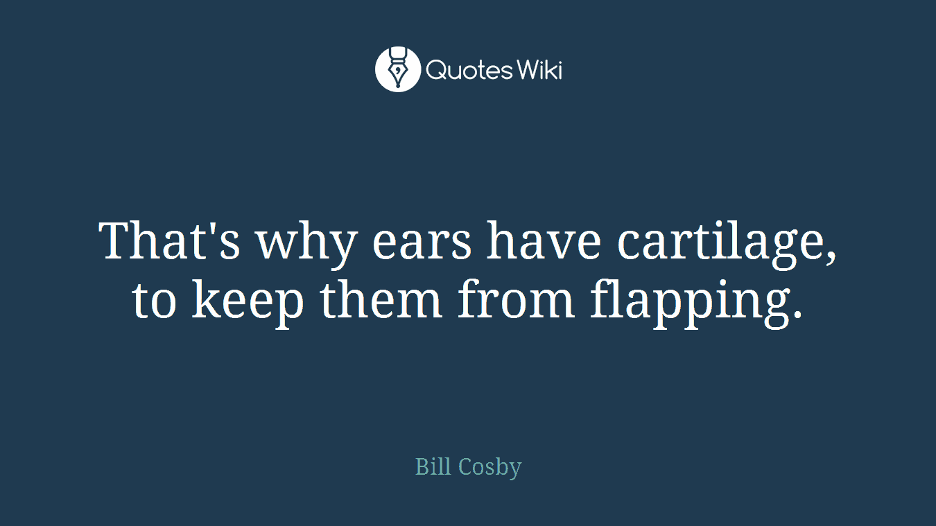 That's why ears have cartilage, to keep them from flapping.