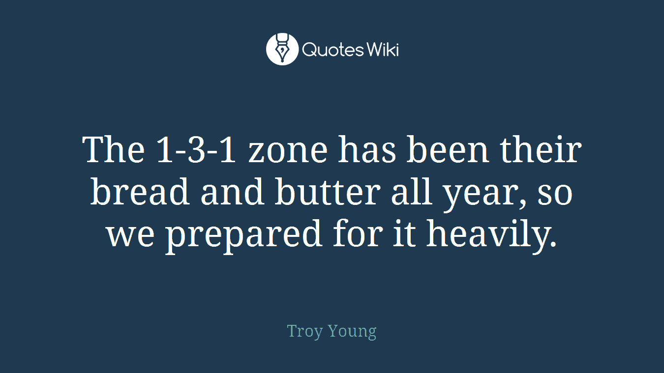 The 1-3-1 zone has been their bread and butter all year, so we prepared for it heavily.